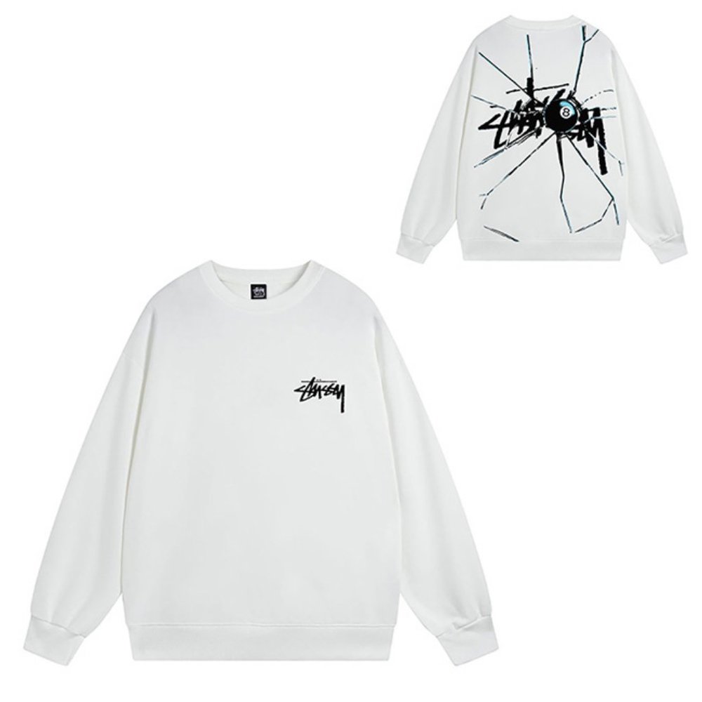 Stussy Sweatshirt Crack Crew Sweat White